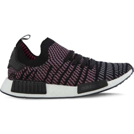 Adidas Nmd R1 Stlt Primeknit Core Sort Grå Fire Solar Pink flerfarvet