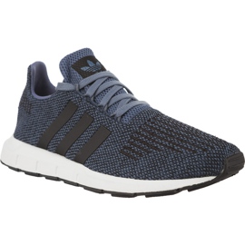 Adidas Swift Run J 604 Rå Stål Sort Sort grå