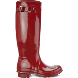 Hunter Kvinders Originale Tall Gloss Military Red rød