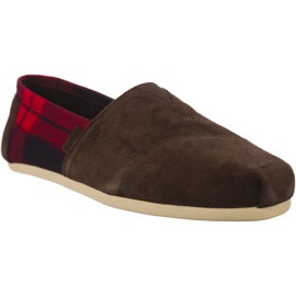 Toms Suede Plaid Herre Classic Alpaca 203 brun