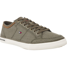 Tommy Hilfiger Core Material Mix Sneaker Dusty Olive grøn