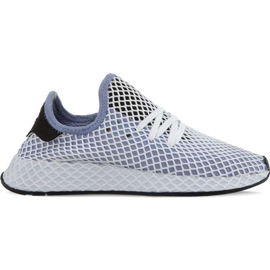 Adidas Deerupt Runner W Chalk Blue Chalk Blue Core Black hvid flerfarvet
