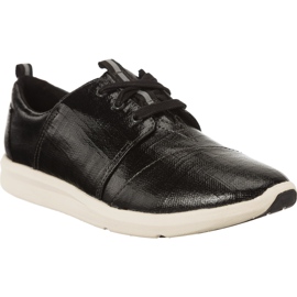 Toms Patent Linen Womens Del Rey Sneaker 885 sort