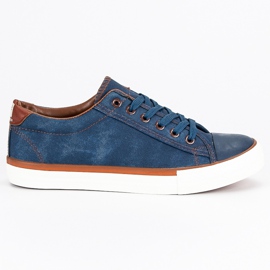 Sport Bundne denim sneakers blå