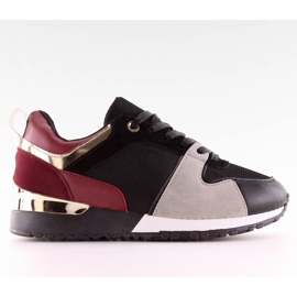 M-B01 Black Winered sorte sportssko til kvinder