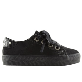 Sorte damesneakers BS096 BAS-1 Sort