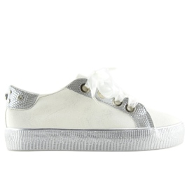 Hvide damesneakers BS096 BAS-1 Hvide