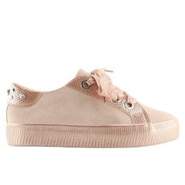 Pink sneakers til kvinder BS096 BAS-1 Champagne lyserød