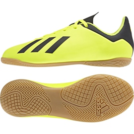 Adidas X Tango 18.4 In Jr DB2433 fodboldstøvler gul gul