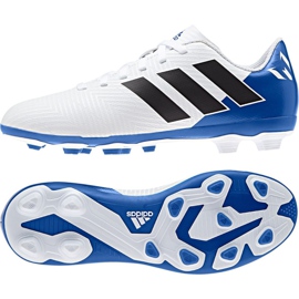 Adidas Nemeziz Messi 18.4 Fg Jr DB2369 fodboldstøvler flerfarvet hvid