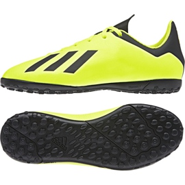 Adidas X Tango 18.4 Tf Jr DB2435 fodboldstøvler gul gul