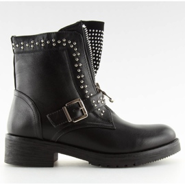 Dame støvler med studs sort NC255 Black