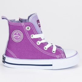 American Club American Ankel Sneakers violet