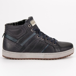Læder Sneakers Over Ankel sort