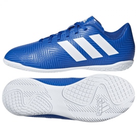 Adidas Nemeziz Tango 18.4 In Jr DB2384 fodboldstøvler blå blå