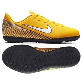 Nike Mercurial Vapor 12 Club Neymar Tf Jr AO9478-710 fodboldsko gul gul