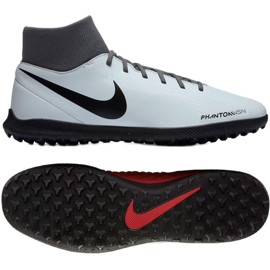 Nike Phantom Vsn Club Df Tf AO3273-060 fodboldsko hvid grå