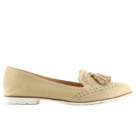 Damebeige loafers 22-05 Beige