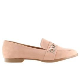 Pink lyserøde loafers til kvinder FF079 Pink