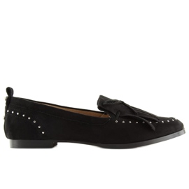 Sorte sorte loafers til kvinder G242 Sort