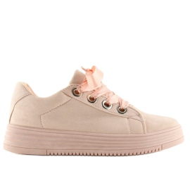 Pink H99-23 Pink sneakers med bånd lyserød