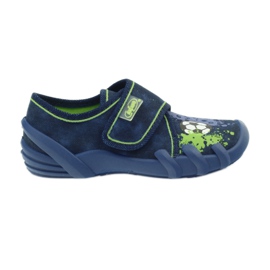 Velcro hjemmesko fodboldspiller Befado 273x237 grøn marine blå