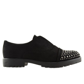 Sorte loafers dekorerede tæer 22-2 Sort