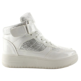 Force-style AN9168 Hvide sneakers grå