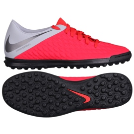 Nike Hypervenom 3 Club Tf AJ3811-600 fodboldsko sort rød