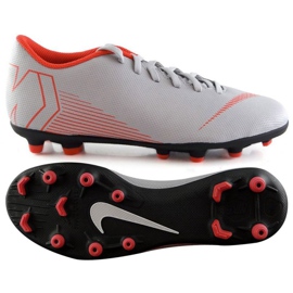 Nike Mercurial Vapor 12 Club Gs Mg Jr AH7350-060 fodboldsko flerfarvet hvid