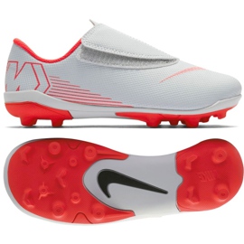 Nike Mercurial Vapor 12 Club Ps V Mg Jr AH7351-060 fodboldsko flerfarvet hvid