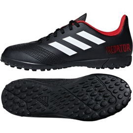 Adidas Predator Tango 18.4 Tf Jr DB2338 fodboldstøvler sort sort
