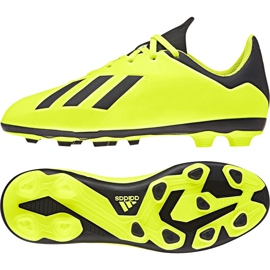 Adidas X 18.4 FxG Jr DB2420 fodboldstøvler gul gul