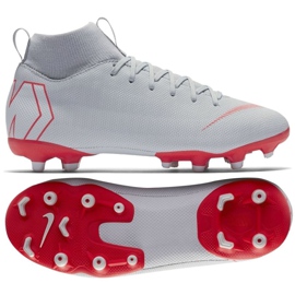 Nike Mercurial Superfly 6 Academy Gs Mg Jr AH7337-060 fodboldsko grå sølv