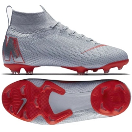 Nike Mercurial Superfly 6 Elite Fg Jr AH7340-060 fodboldsko grå sølv