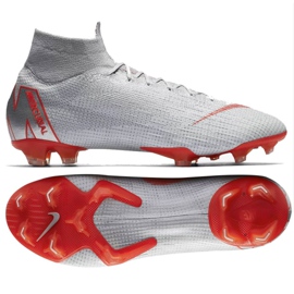 Nike Mercurial Superfly 6 Elite Fg M AH7365-060 fodboldsko grå rød