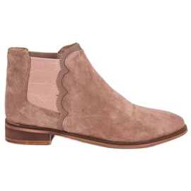 Læder Booties Jodhpur støvler brun