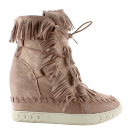 BM Ruskind sneakers med frynser BL-10 Pink lyserød