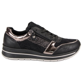 Kayla Stilfulde kvinders sneakers sort