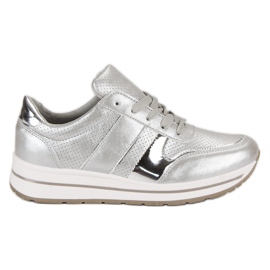 Sølv sneakers grå
