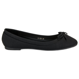 Lucky Shoes Sorte ballerinaer
