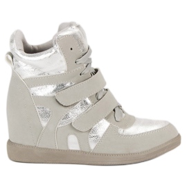 Skinnende sneakers grå