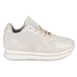 Marquiz Moderigtige sneakers på platformen grå