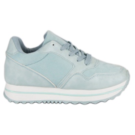 Marquiz Moderigtige sneakers på platformen blå