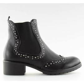 Ankelstøvler med sorte pinde FC-H63 Black