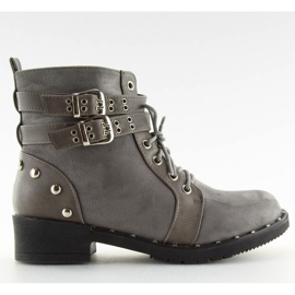 Lace-up støvler L3382 Grå