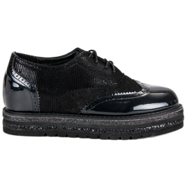 Lucky Shoes Sort lakerede sko