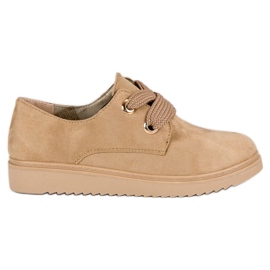 Sneakers i snuskind brun