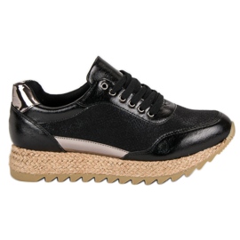Bestelle Bindede sneakers sort