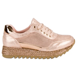Bestelle Bindede sneakers espadrilles lyserød